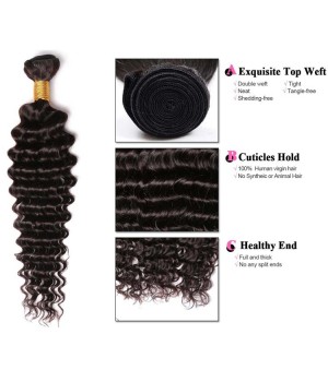 Superfine Quality Virgin Brazilian Deep Wave Hair - Ebony Hair Firm