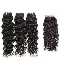 Free Shipping Brazilian Italy Wave Hair 3 Bundles / 2 Bundles with Closure