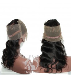 Brazilian Body Wave Hair Free Part 360 Lace Frontal with Baby Hair for Sale